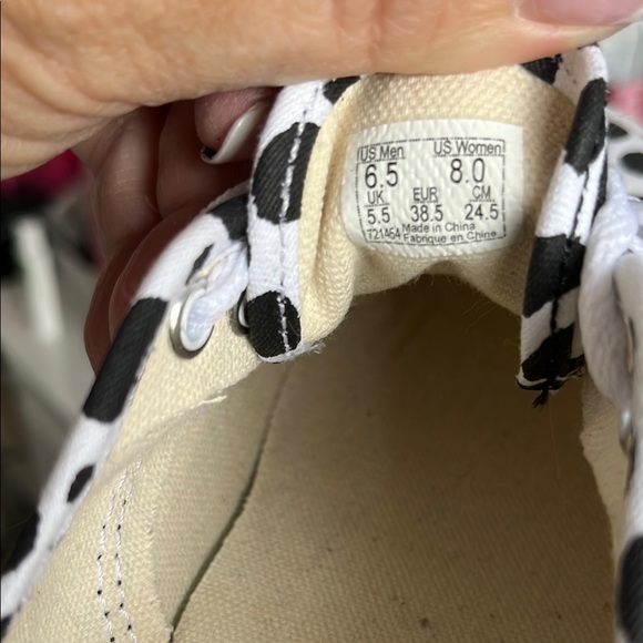 Vans Black and White Dotted Sneakers - Picture 4 of 4